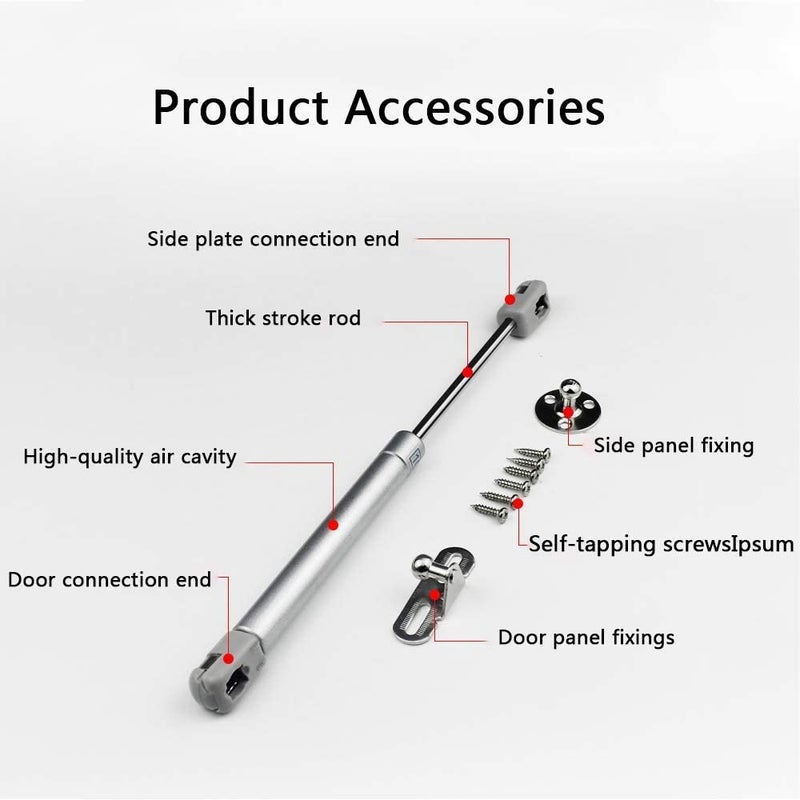 WANLIAN Gas Spring  Gas Strut  Gas Shocks  Soft Close Hinges  Toy Box Hinges  Lift Supports  Lid Support  Kitchen Cabinet Hinges Hydraulic Support Door Cabinet Hinge Spring  Pressure:120N/26lb/12KG[2 Pack] - Image 4
